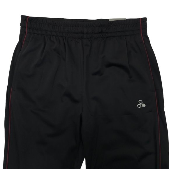 Tek Gear Training Pant Mens S Piped Tricot Drawstring Elastic Waist Black NEW - Picture 10 of 13